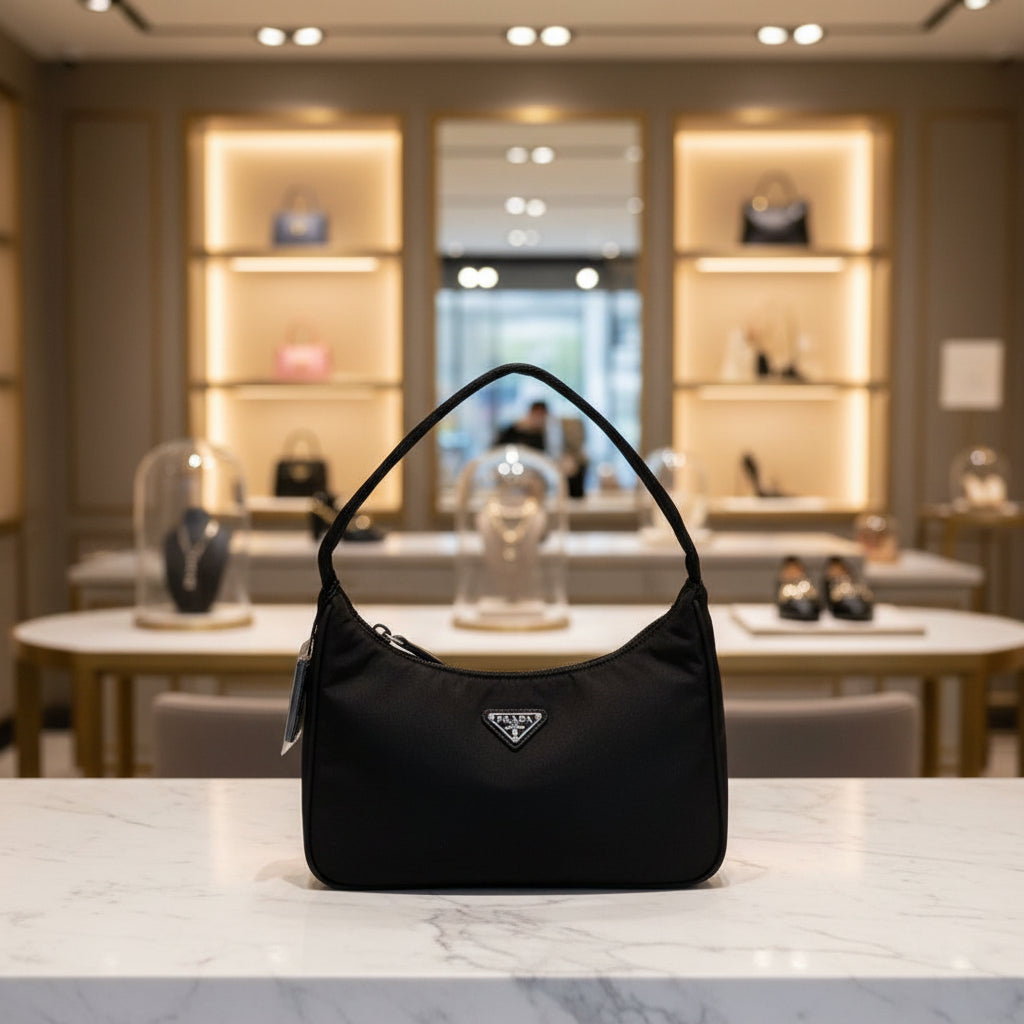 Prada Tessuto Nylon Mini Re-Edition 2000 Bag Black – Bargain Bags