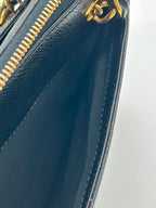Chanel Caviar Embroidered Logo Shoulder Bag Black