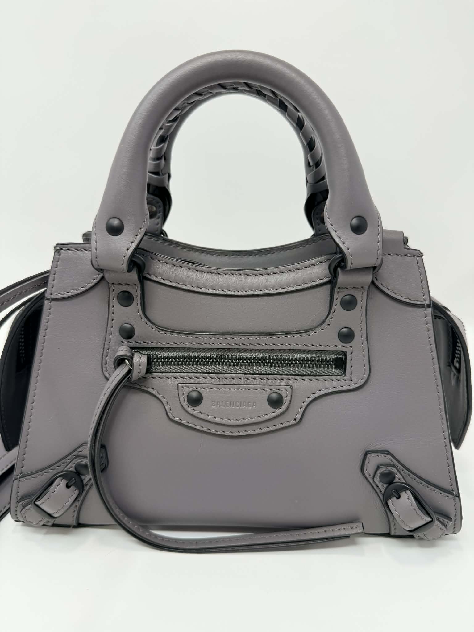Balenciaga Smooth Calfskin Neo Classic Silver Hardware Mini City