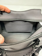 Balenciaga Smooth Calfskin Neo Classic Silver Hardware Mini City Grey