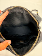 Saint Laurent Calfskin Matelasse Monogram Lou Camera Bag Black