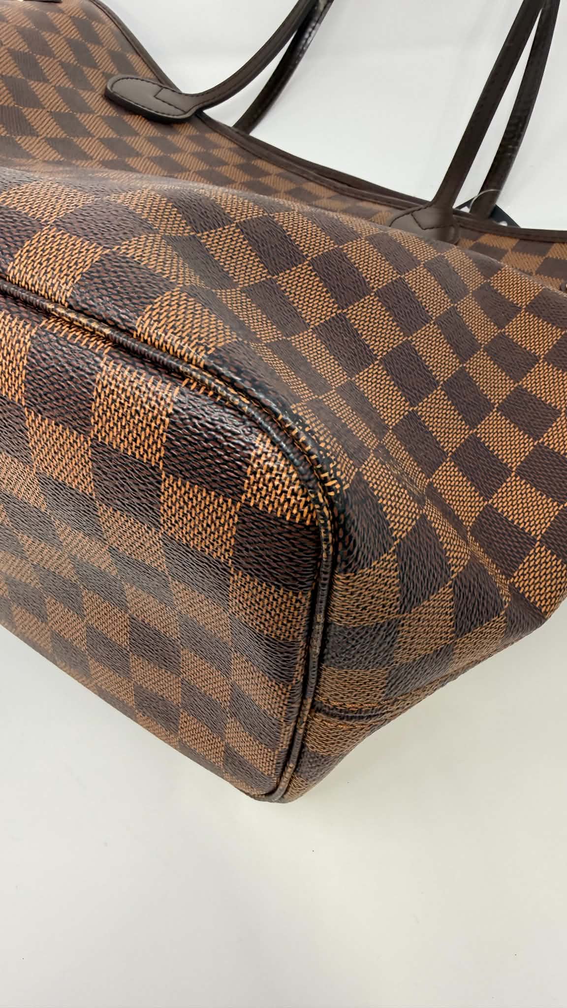 Louis Vuitton Neverful MM Damier Ebene Set with Pouch