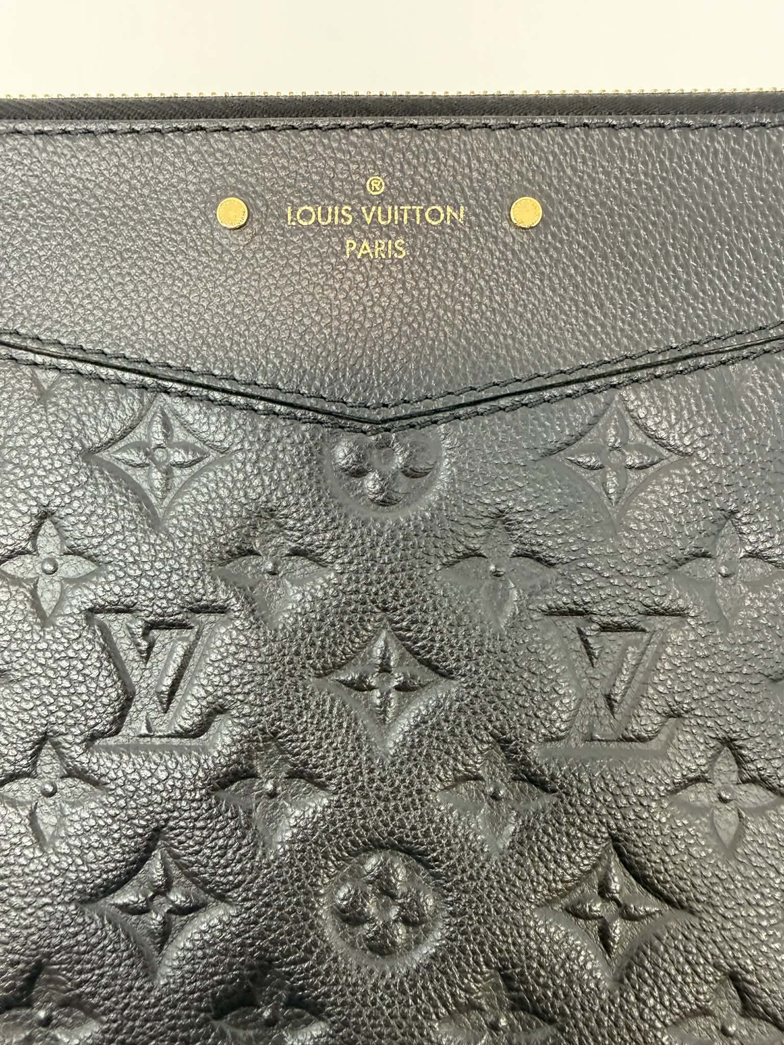 Louis Vuitton Daily Pouch Black Empreinte Leather