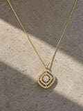 Diamond-Diamond Pendent 18k Yellow Gold