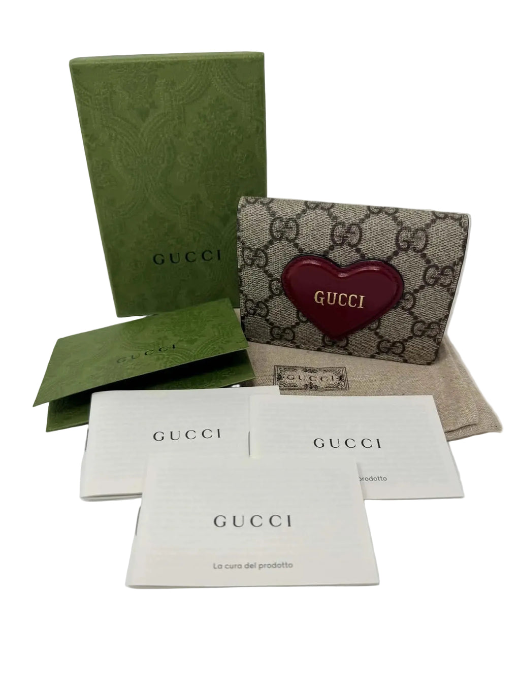 Gucci Heart Card Holder Mini Wallet