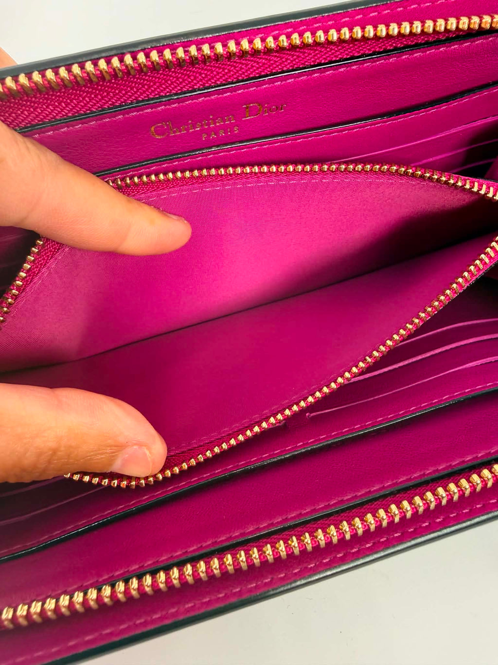 Dior Black and Fuchsia Wallet