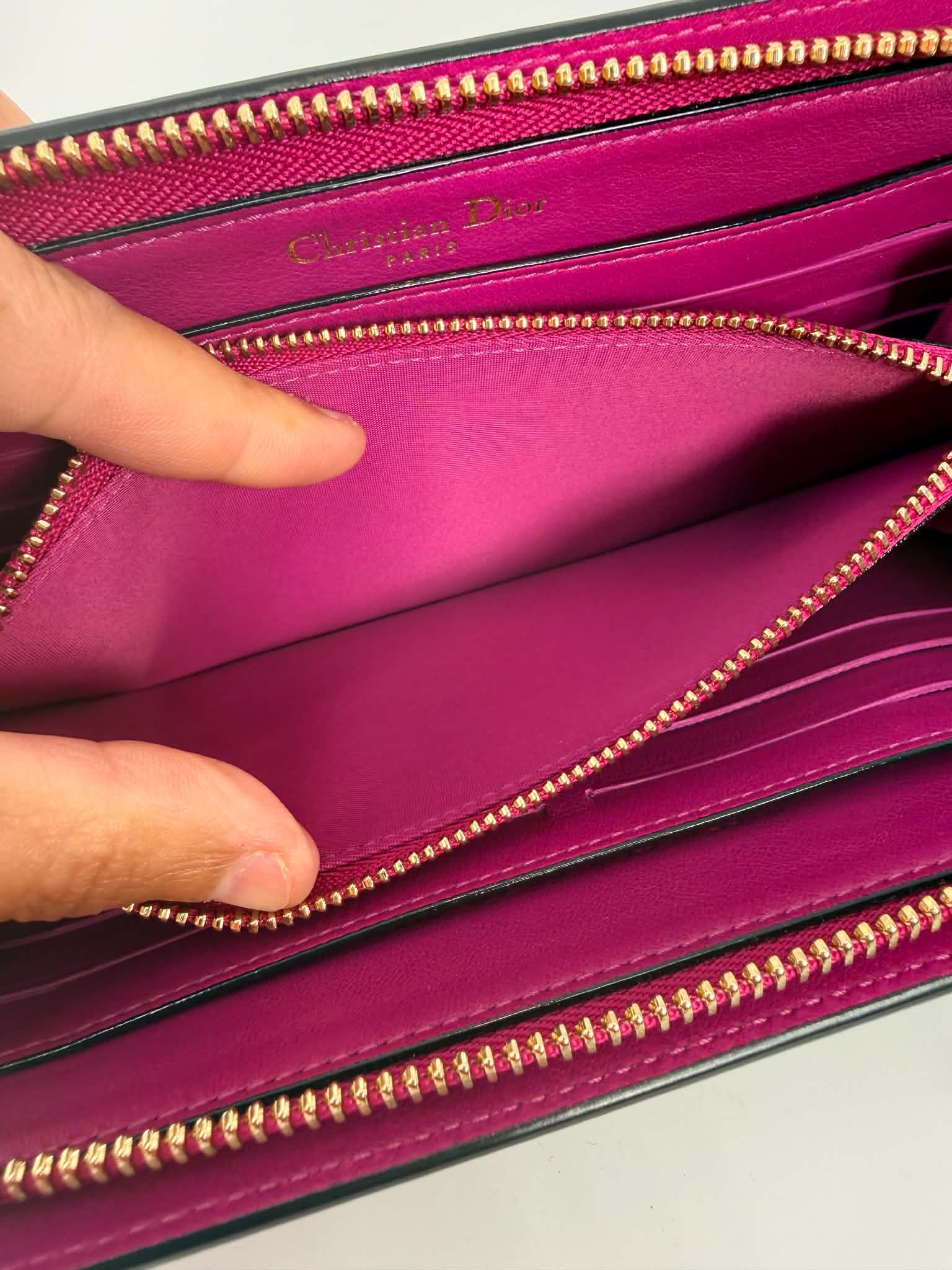 Dior Black and Fuchsia Wallet