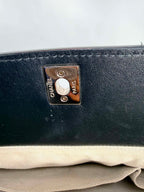Chanel Aged Calfskin Quilted Be CC Tote Black