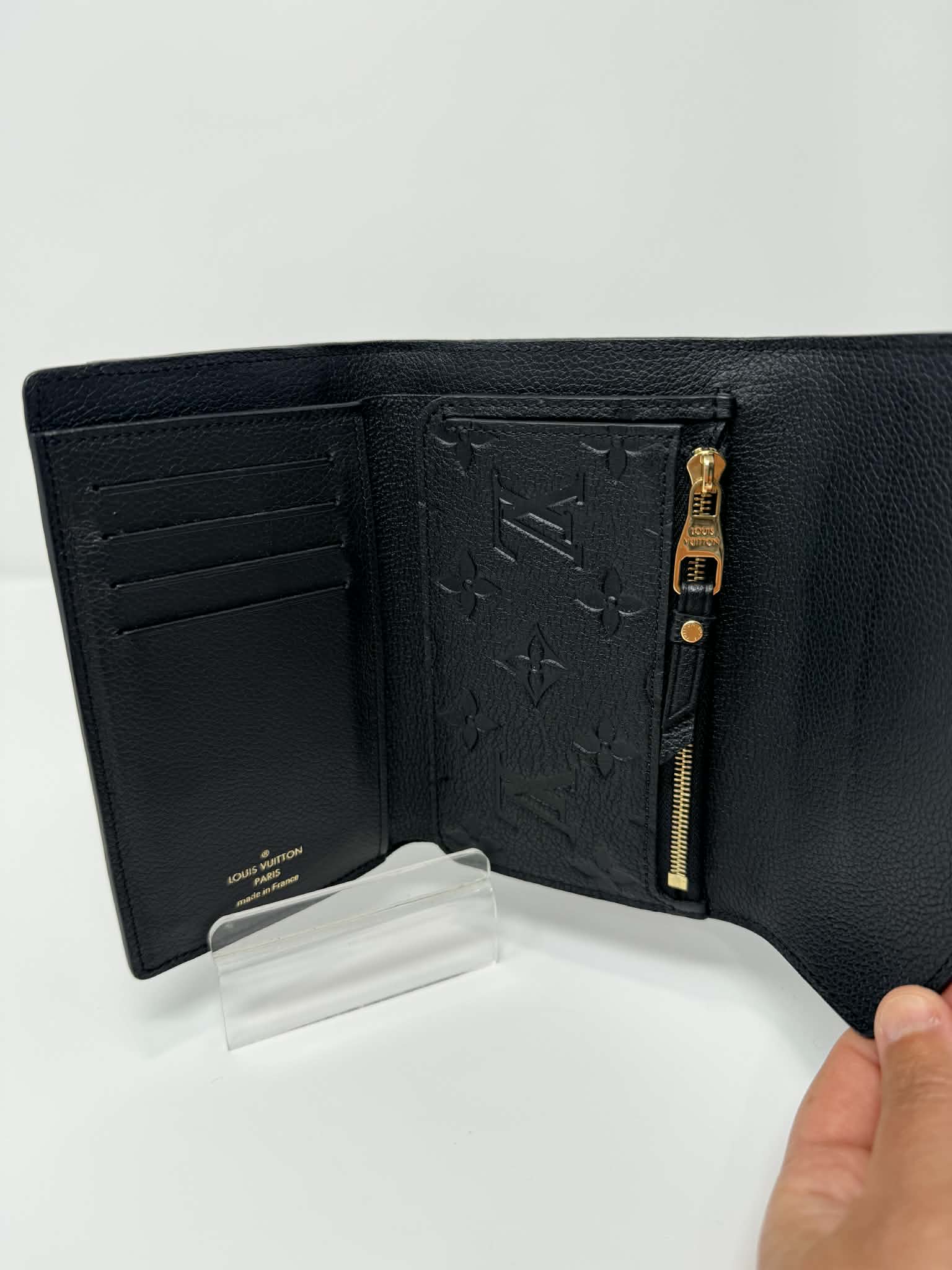 Louis Vuitton Empreinte Compact Curieuse Wallet Black
