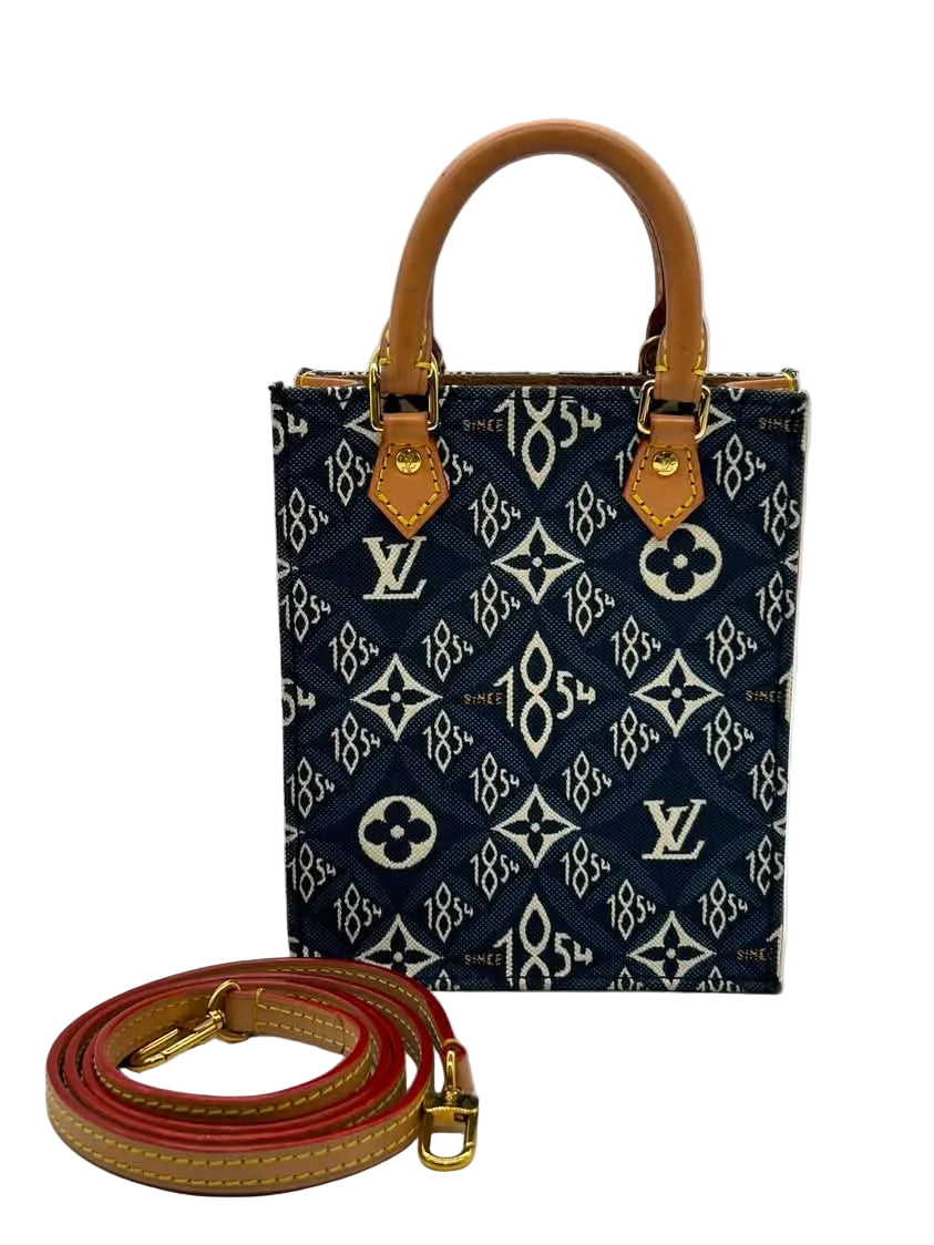 Louis Vuitton Jacquard Since 1854 Petit Sac Plat Blue – Bargain