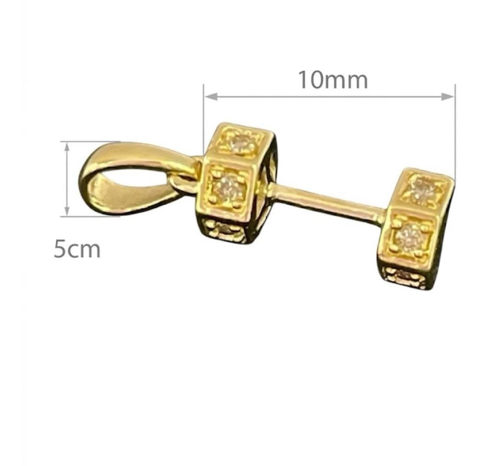 Dumbbell Pendant Yellow Gold 18k