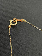 Solitaire Diamond Necklace with Chain 18K Yellow Gold