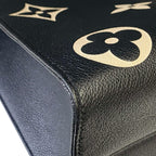 Louis Vuitton On The Go MM Empriente Leather Black and Ivory