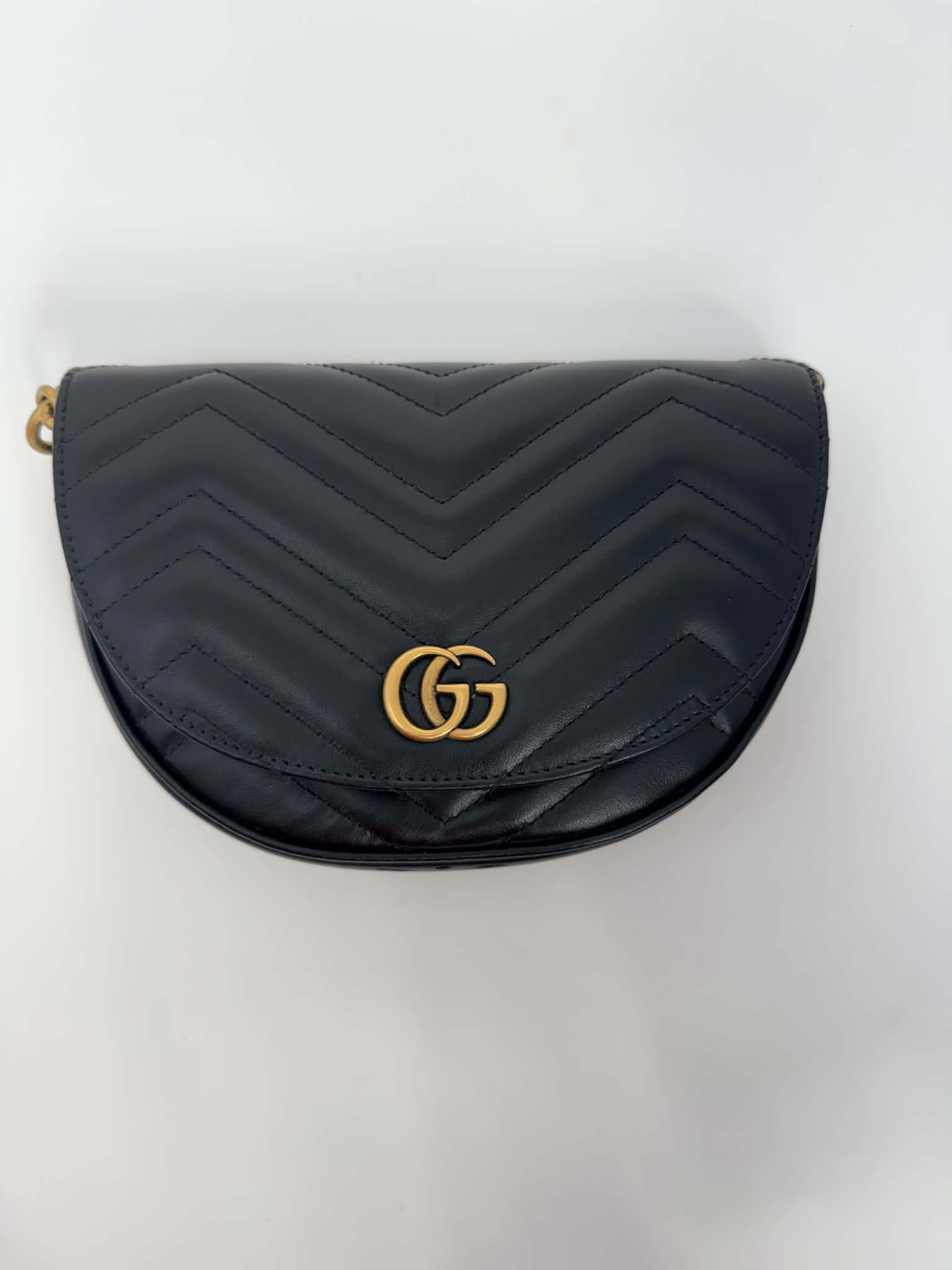 Gucci Marmont Chain Half Moon Crossbody