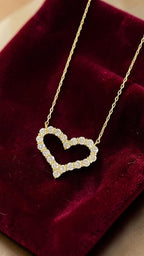 Heart Gold & Diamond Pendant with Chain