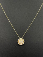 Diamond Pendant in 18K Yellow Gold with Chain