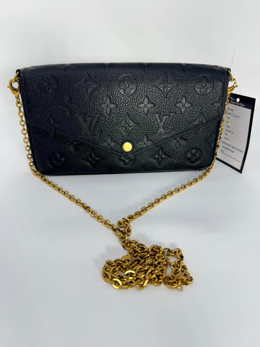 Louis Vuitton Felicie Pochette Black Empreinte Leather with 2 Inserts