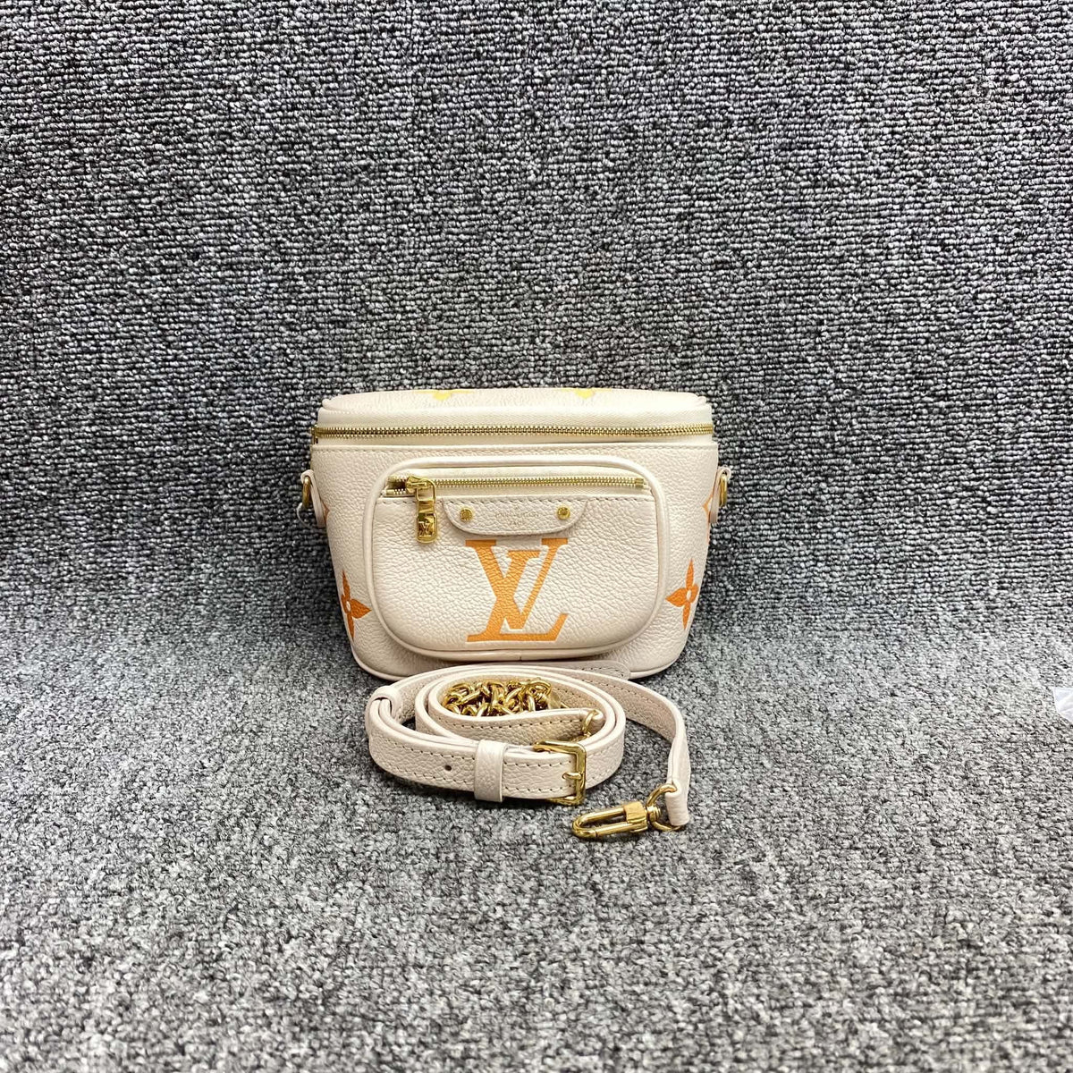 Louis Vuitton Monogram Empreinte Mini Bumbag Cream