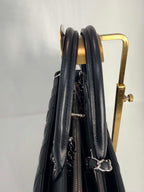 Chanel Aged Calfskin Quilted Be CC Tote Black