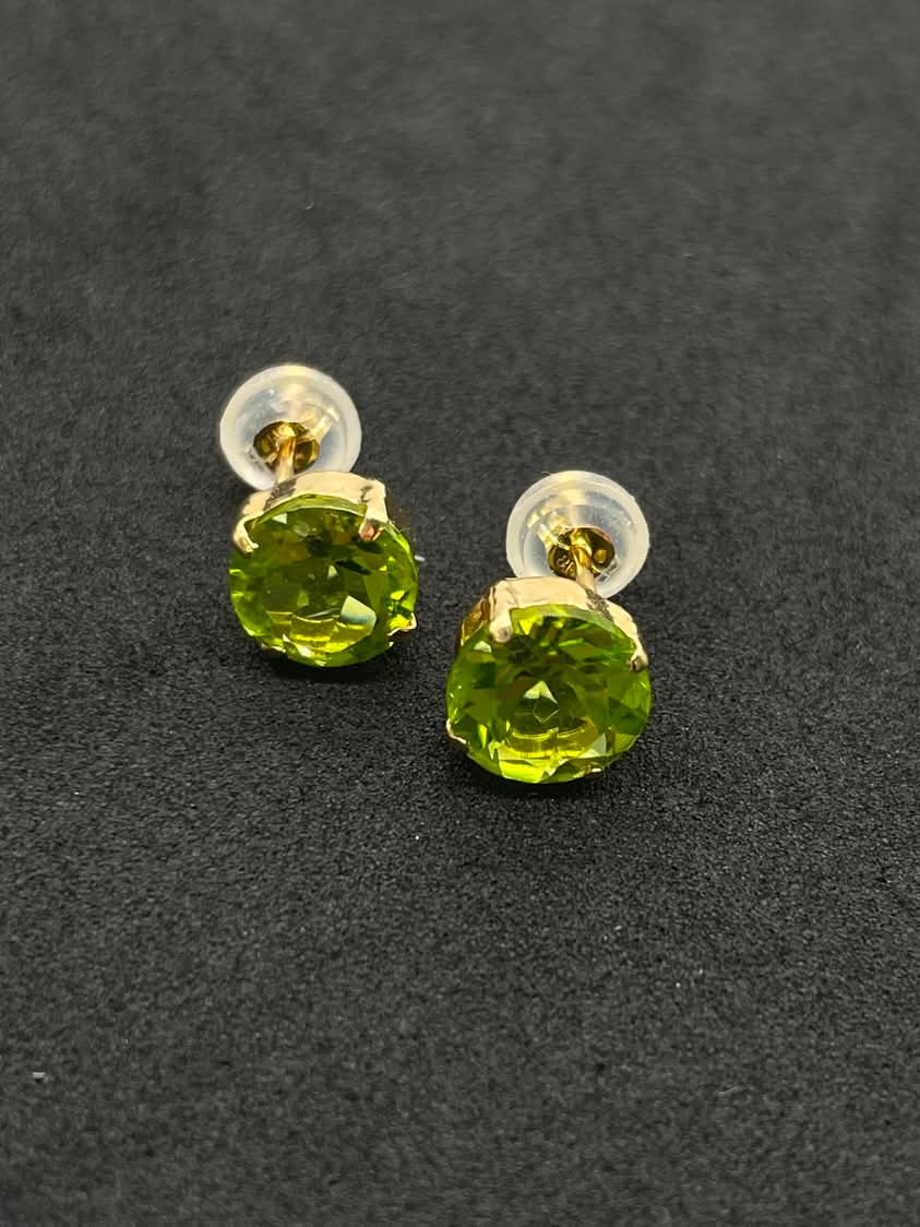 Peridot 18K Yellow Gold Earrings