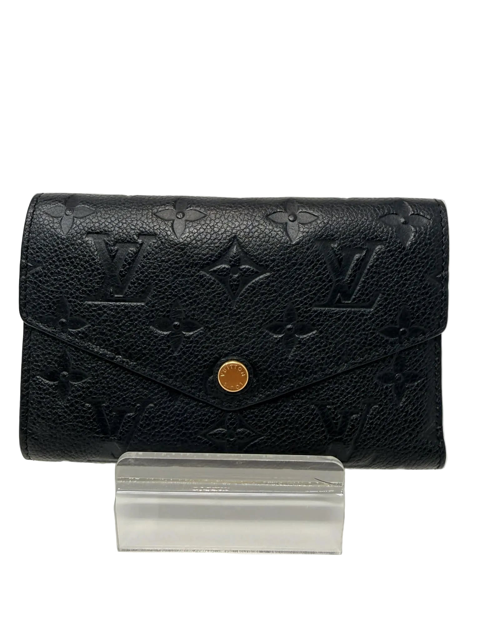 Louis Vuitton Empreinte Compact Curieuse Wallet Black