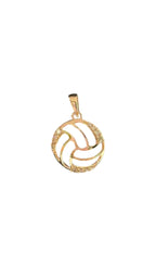 Volleyball Pendant 18K Rose Gold