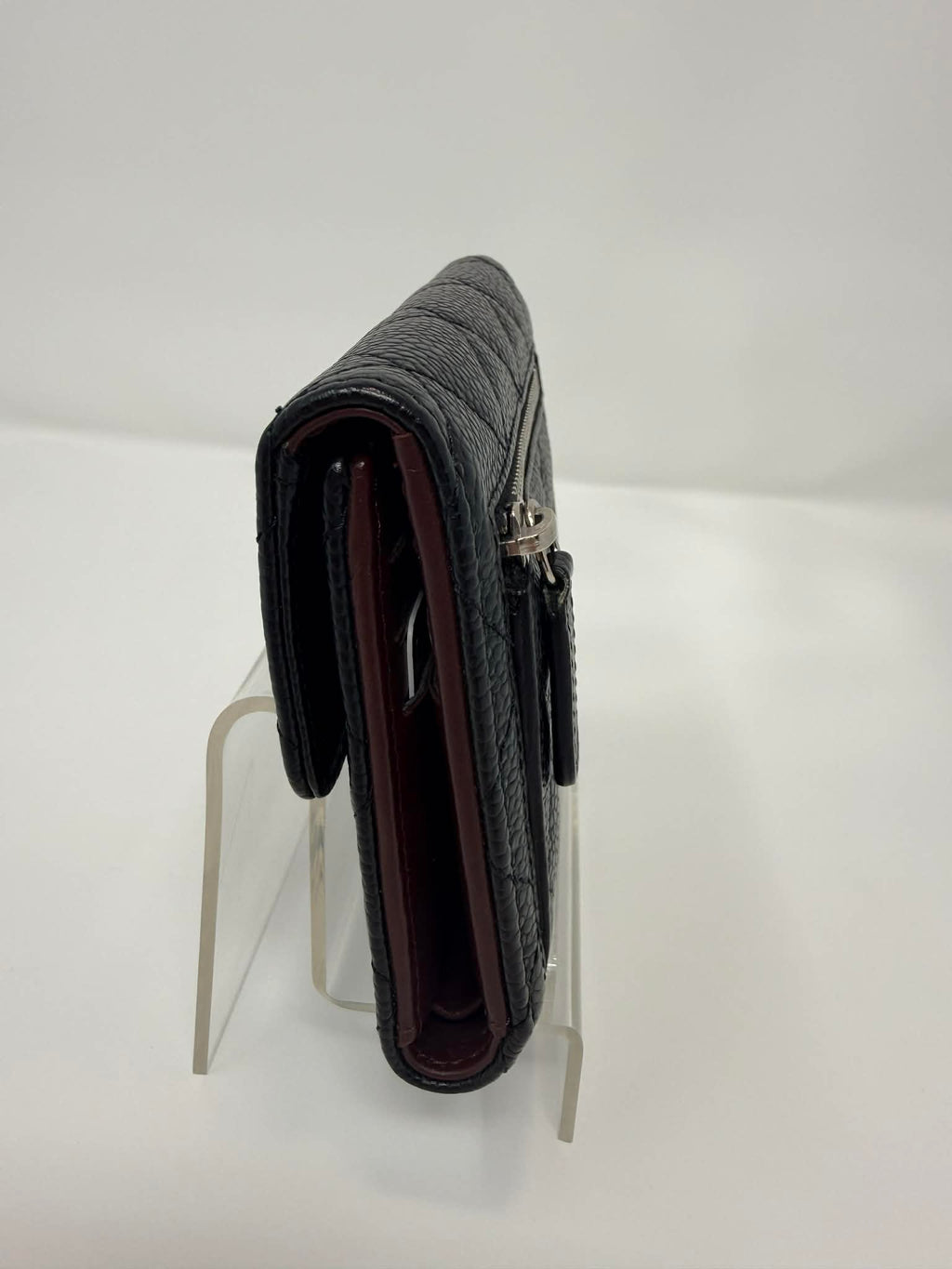 Chanel Caviar Quilted Compact Flap Wallet Black