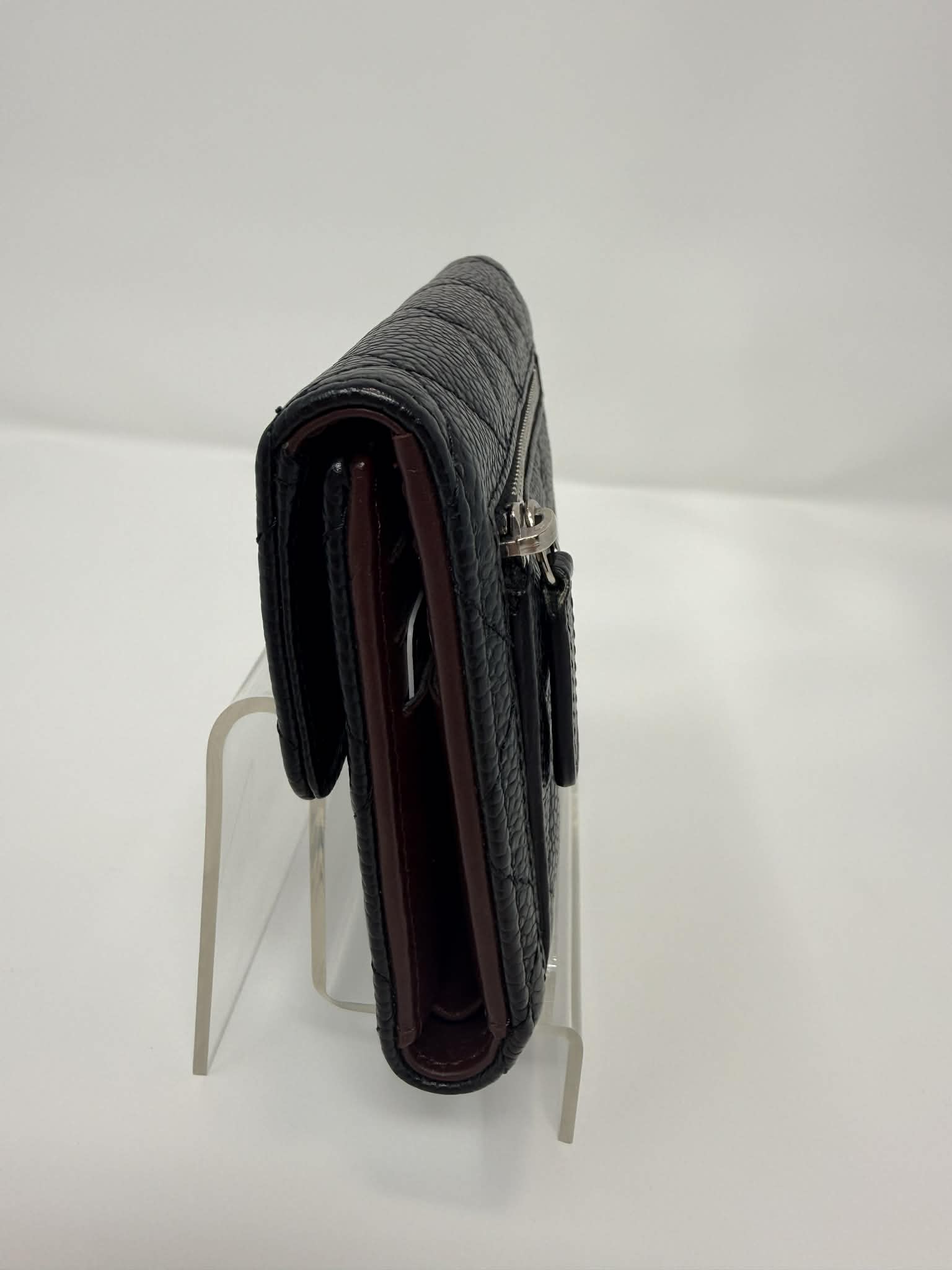 Chanel Caviar Quilted Compact Flap Wallet Black