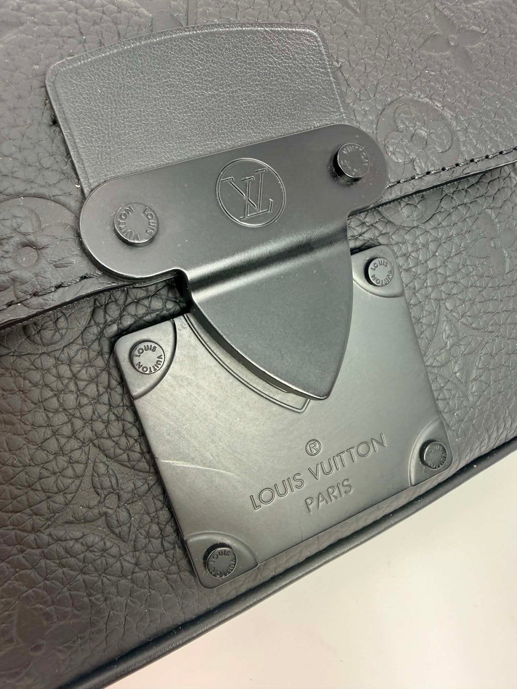 Louis Vuitton S Lock Sling Bag in black Taurillon leather