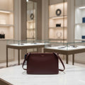 Celine Lambskin Small Trio Crossbody Bag Burgundy