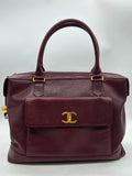 Chanel Vintage CC Pocket Tote Caviar Bordeaux