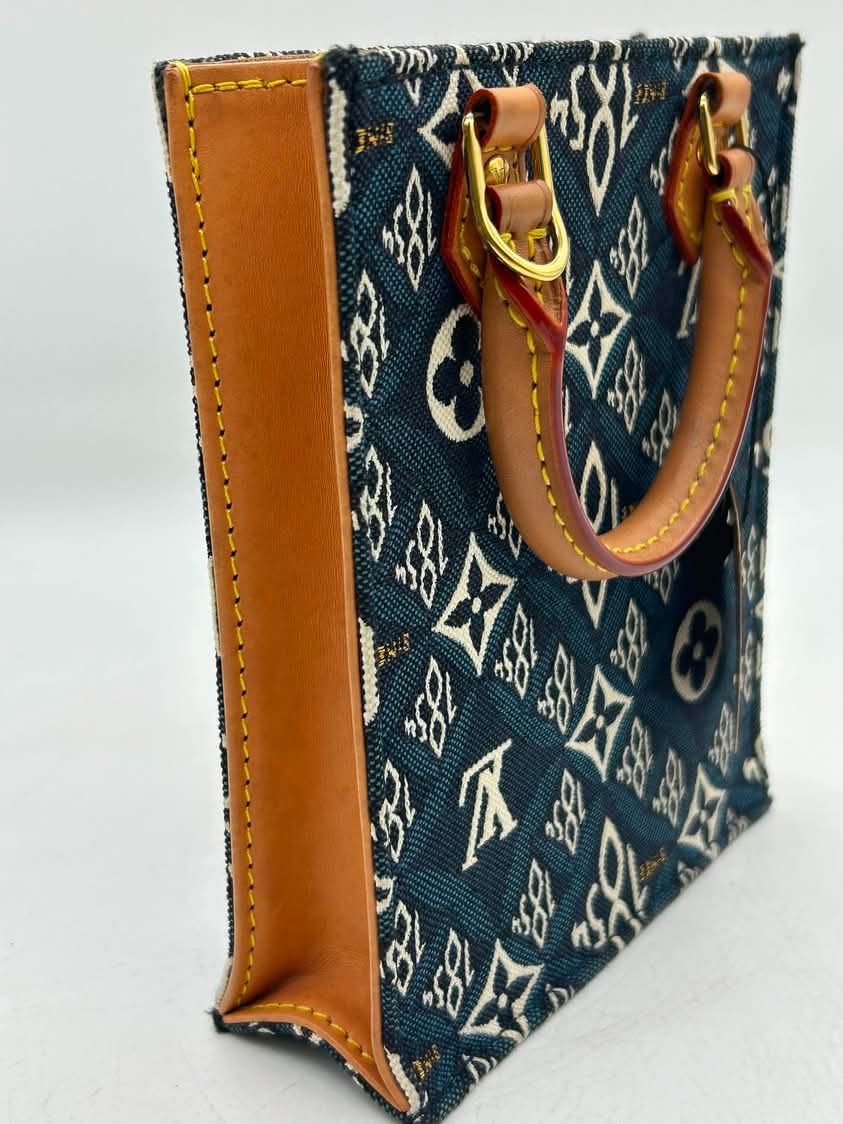 Louis Vuitton Jacquard Since 1854 Petit Sac Plat Blue – Bargain