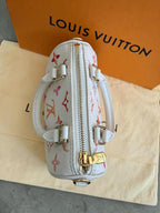 Louis Vuitton Nano Speedy Sunrise Aquarelle Limited Edition Ivory w/pink logo