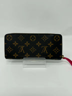 Louis Vuitton Clemence Wallet Monogram/ Hot Pink Interior