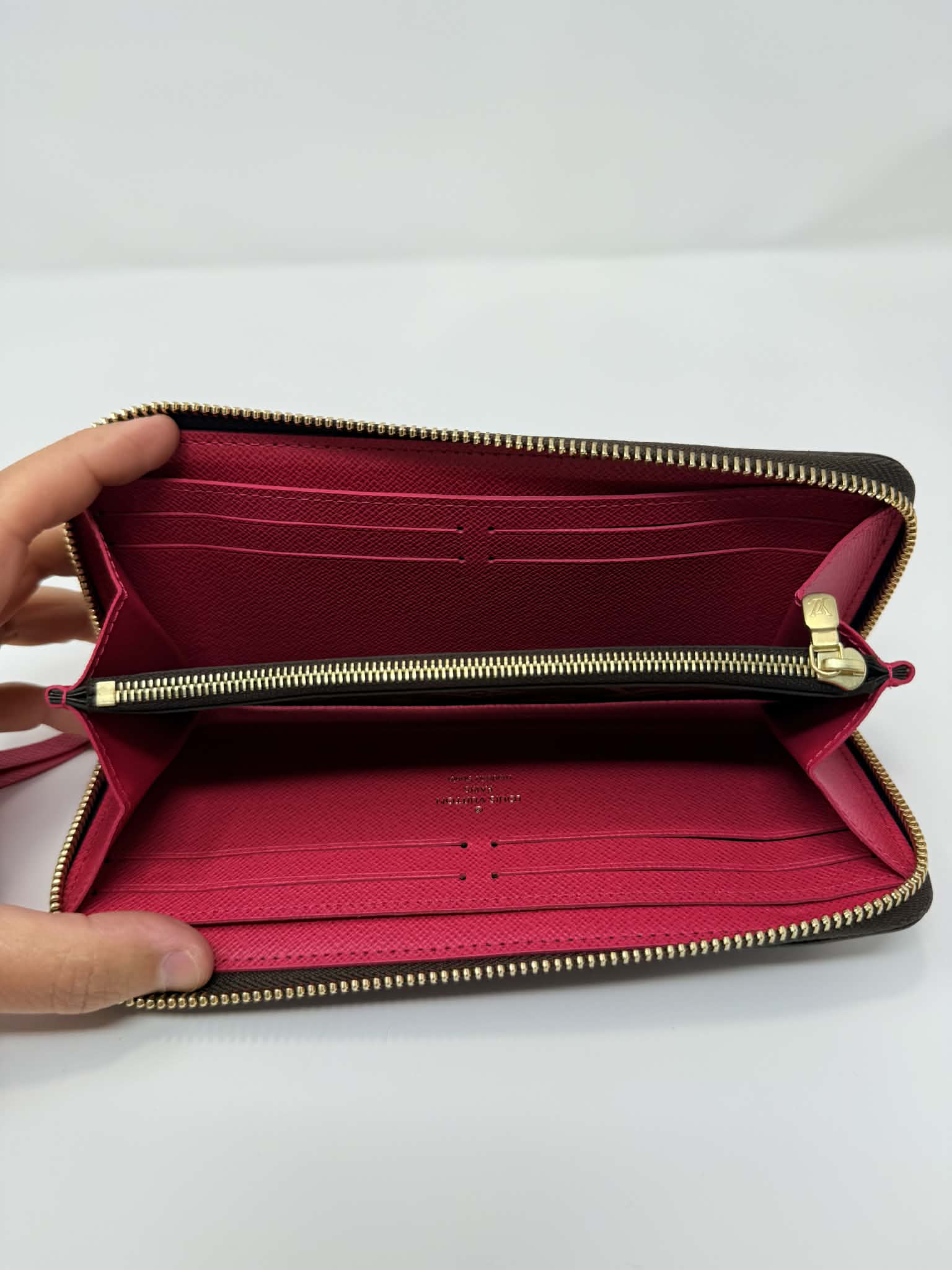 Louis Vuitton Clemence Wallet Monogram/ Hot Pink Interior