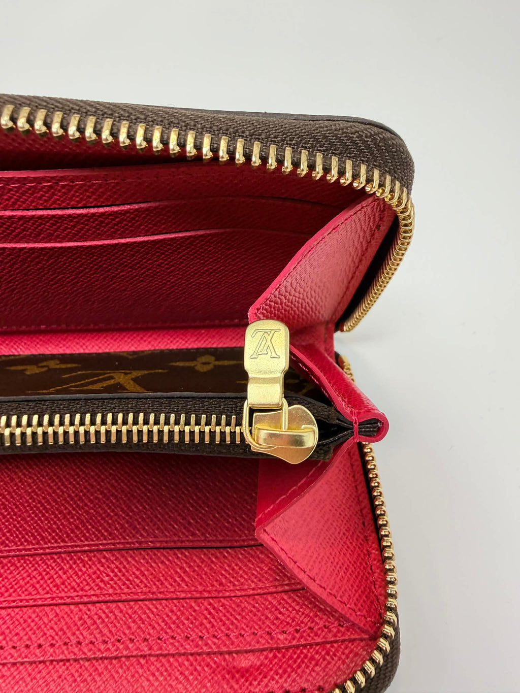Louis Vuitton Clemence Wallet Monogram/ Hot Pink Interior