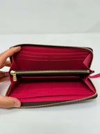 Louis Vuitton Clemence Wallet Monogram/ Hot Pink Interior