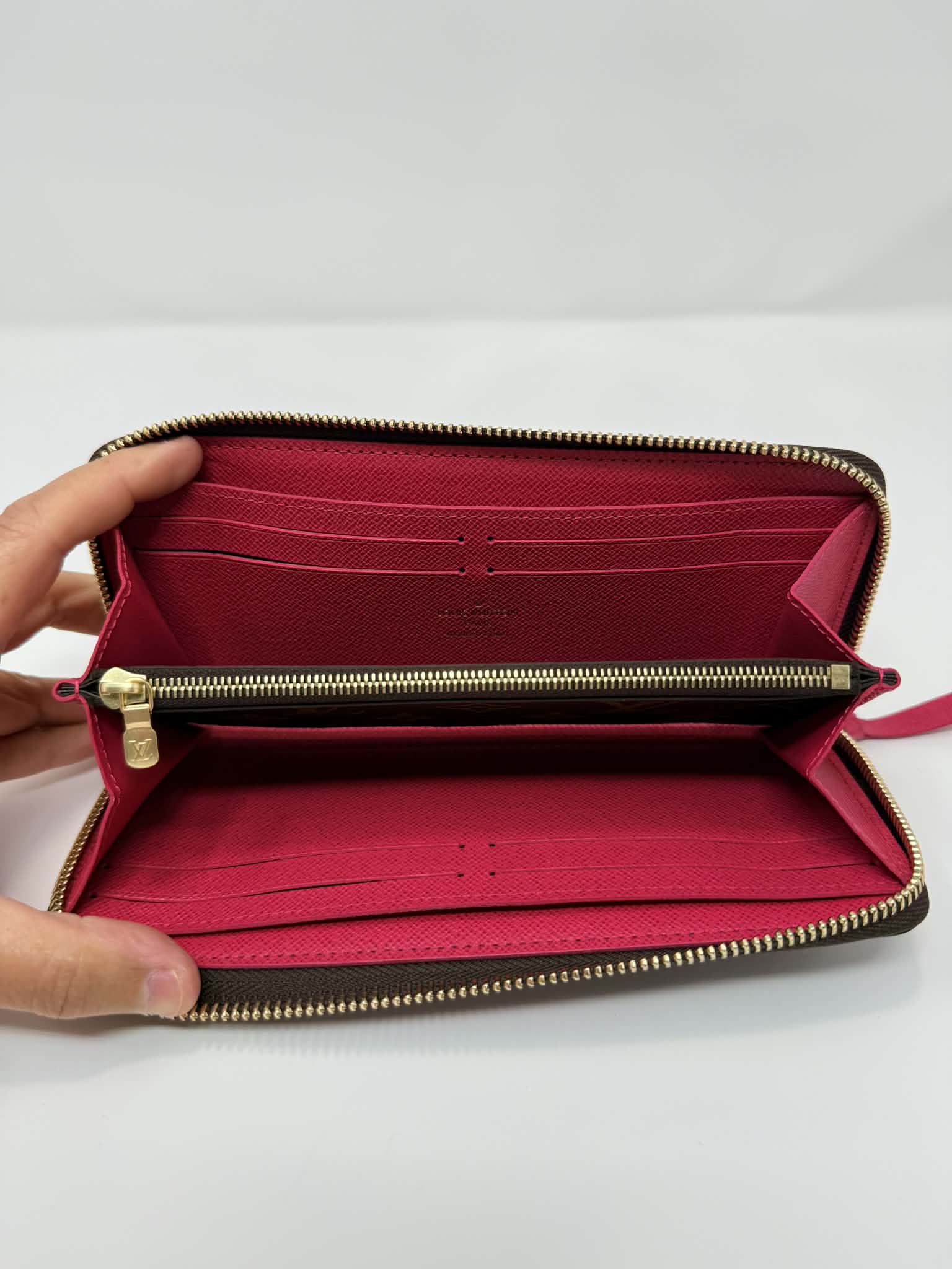 Louis Vuitton Clemence Wallet Monogram/ Hot Pink Interior