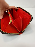Louis Vuitton Monogram Full Zippy Wallet with Red Interior