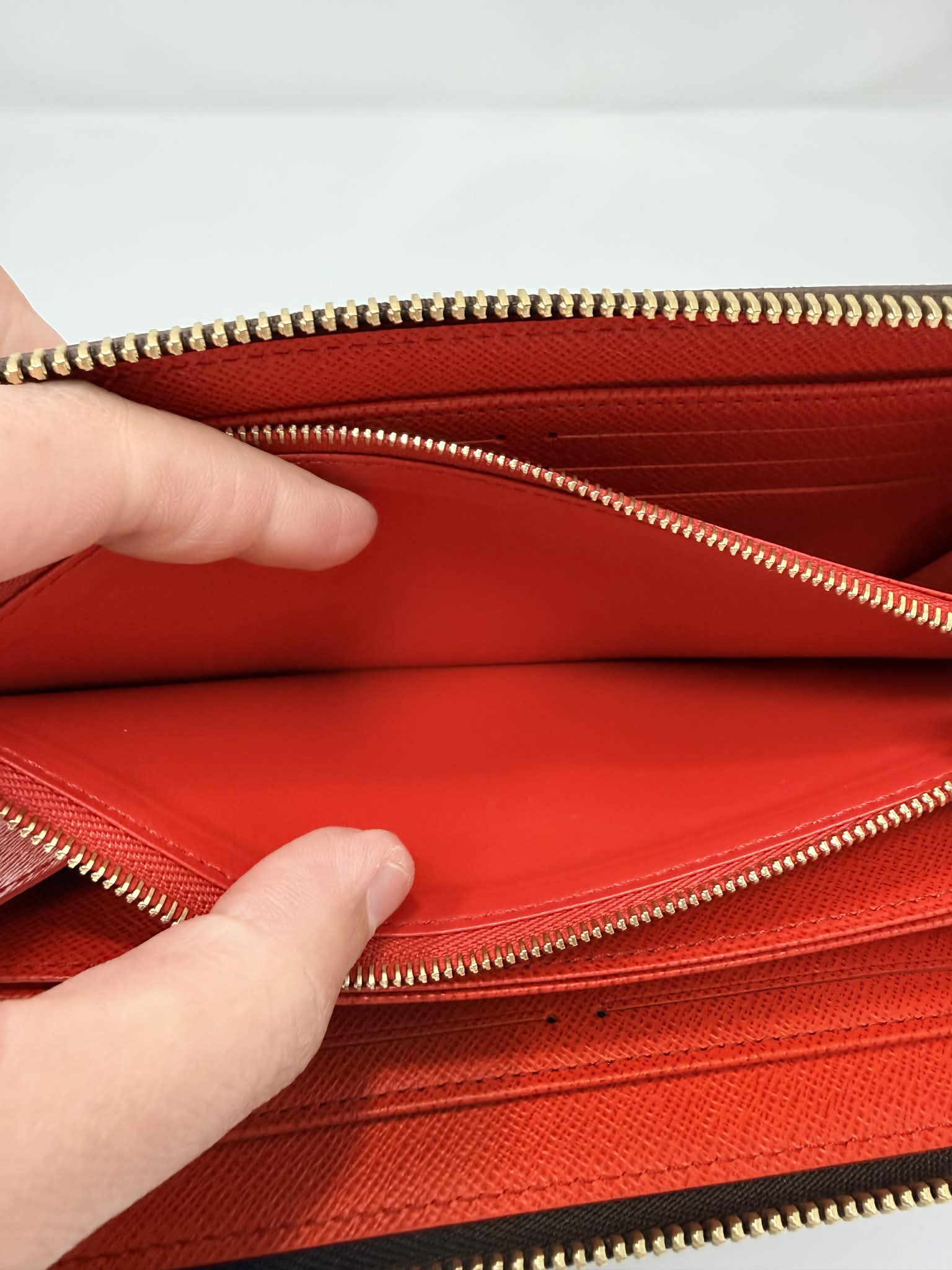 Louis Vuitton Monogram Full Zippy Wallet with Red Interior