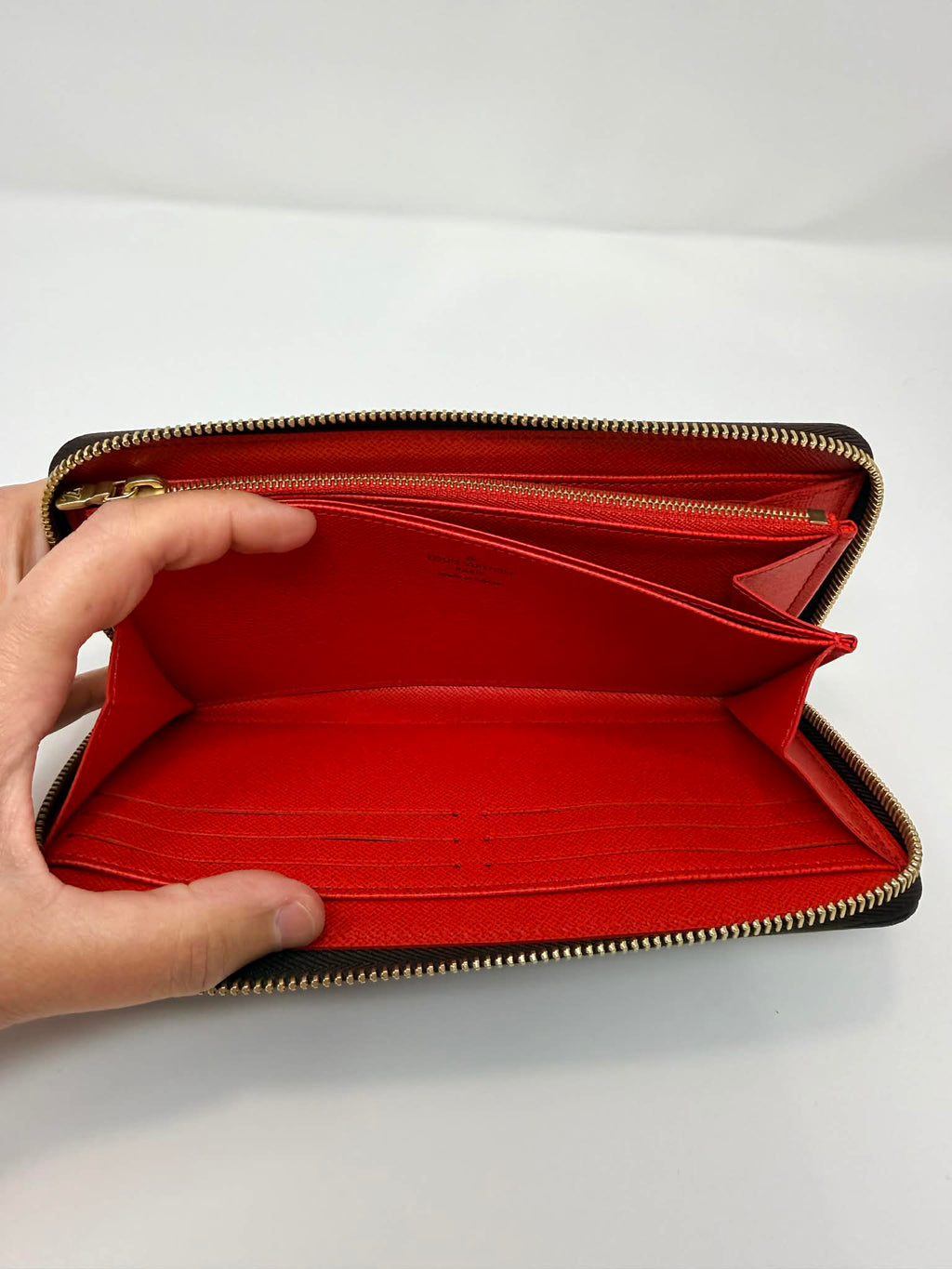 Louis Vuitton Monogram Full Zippy Wallet with Red Interior