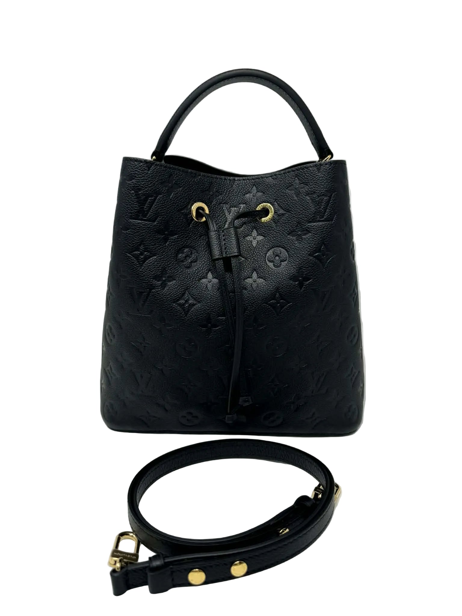 Louis Vuitton Neonoe MM Black Empreinte Leather with two Straps
