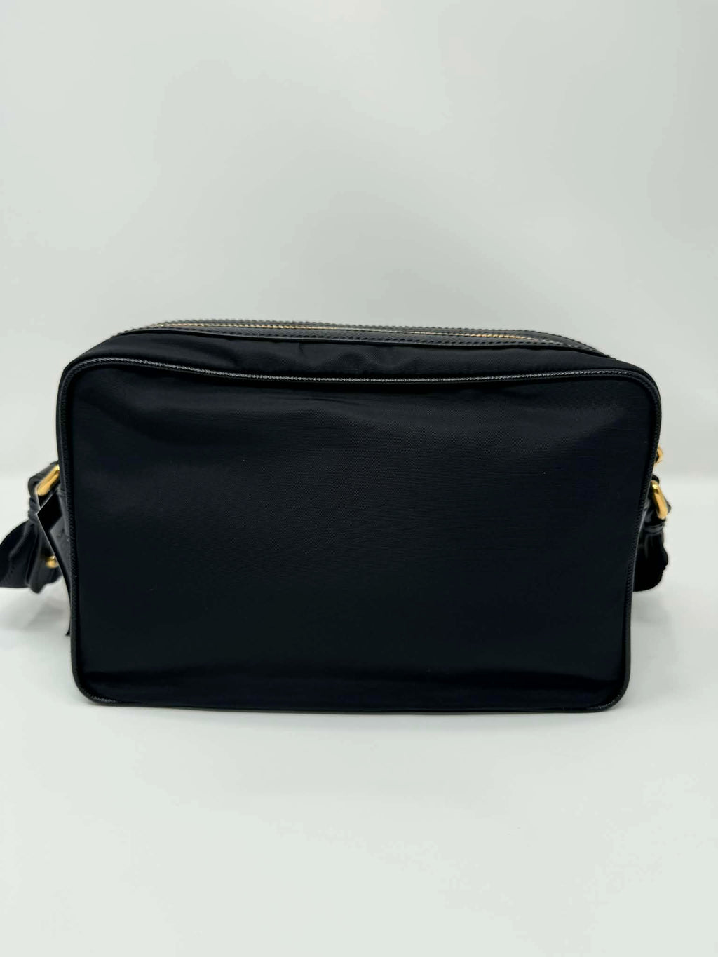 Prada Tessuto Nylon Camera Crossbody Bag Black