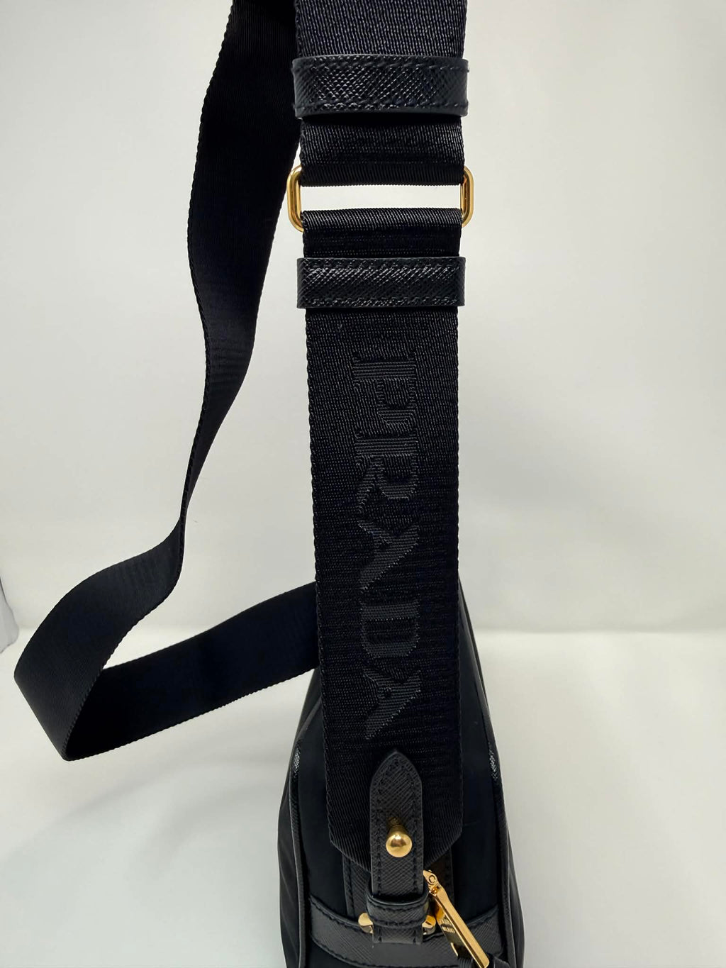 Prada Tessuto Nylon Camera Crossbody Bag Black