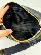 Prada Tessuto Nylon Camera Crossbody Bag Black