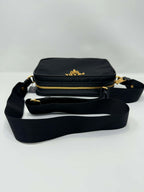 Prada Tessuto Nylon Camera Crossbody Bag Black