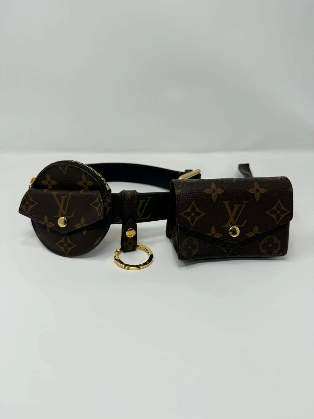 Louis Vuitton Monogram 30mm Daily Multi Pocket Belt 90 Size 31