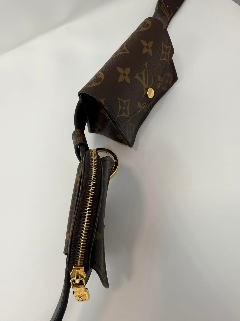 Louis Vuitton Monogram 30mm Daily Multi Pocket Belt 90 Size 31