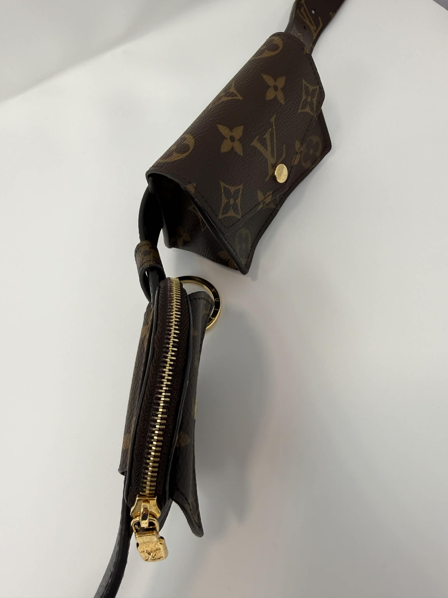 Louis Vuitton Monogram 30mm Daily Multi Pocket Belt 90 Size 31