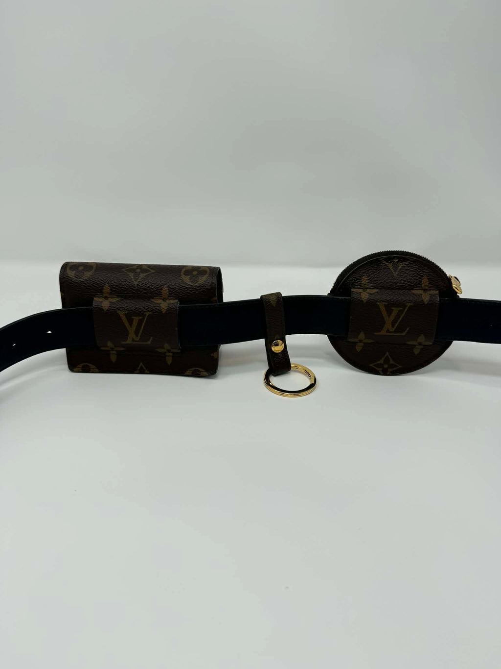 Louis Vuitton Monogram 30mm Daily Multi Pocket Belt 90 Size 31